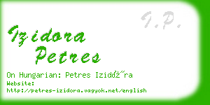 izidora petres business card
